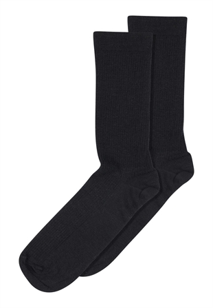 MP - Fine wool rib socks Black