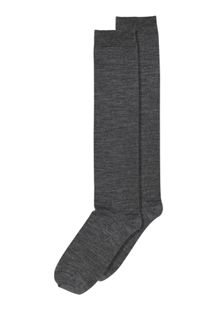 MP - Wool/cotton knee socks Dark grey melange