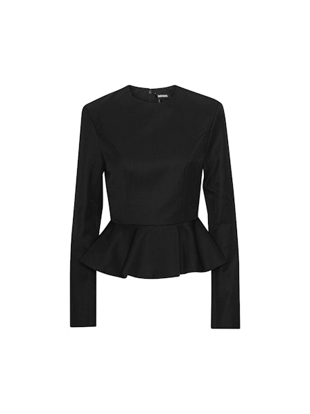 Rotate - Peplum ls top Black