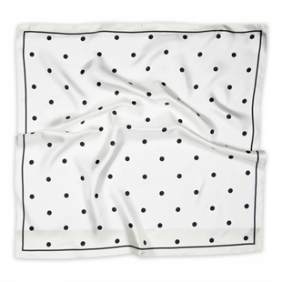 Sneaky fox - Paloma silk scarf Cream