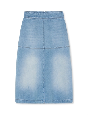 Mads Nørgaard - Lunar skirt bles denim Bright blue denim