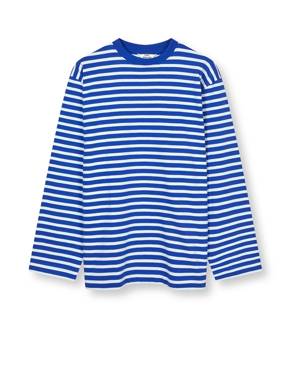 Mads Nørgaard - Jerry tee LS Bluing/white alyssum