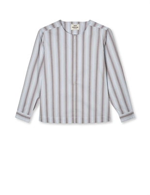 Mads Nørgaard - Dana shirt Shadow pinstripe/winery
