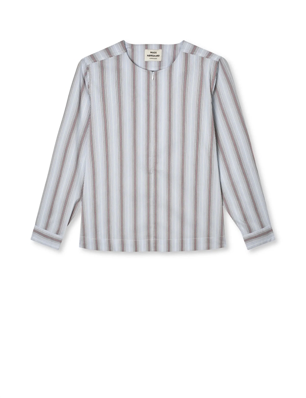 Mads Nørgaard - Dana shirt Shadow pinstripe/winery