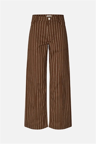 Baum und Pferdgarten - Nolia pants Creme brown pinstripe