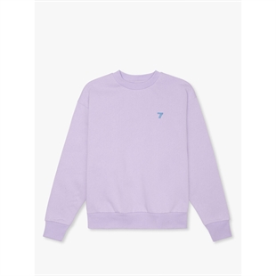 7 days active - Organic fitted crewneck Lavender