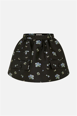Baum und Pferdgarten - Samaya skirt  Black small flower