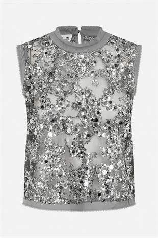 Baum und Pferdgarten - Manira top Grey sequins