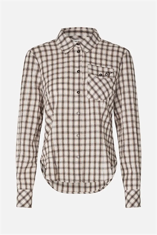 Baum und Pferdgarten - Mena shirt Creme mini check