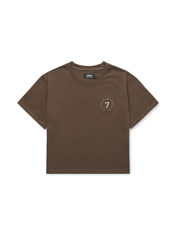 7 days active - Cropped tee Mocca