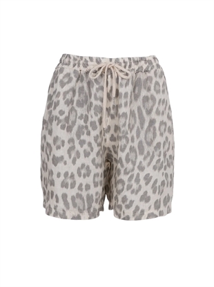 Black colour - Bcmelina linen shorts Natural leo