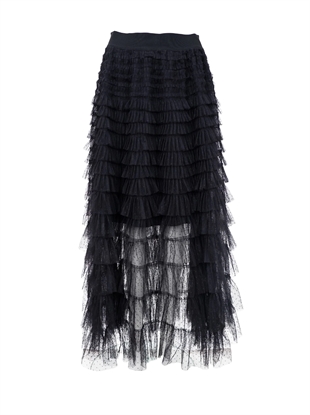 Black colour - Bcangelina mesh skirt Black