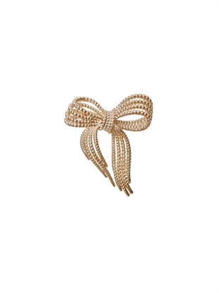 Black colour - BCbow brooch Gold coloured