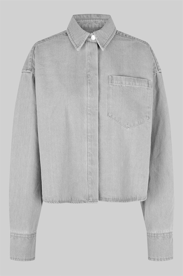 Second female - Denira denim shirt Light grey