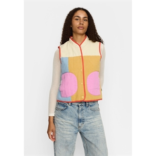 Selfhood - Quilt patchwork vest Offwhite
