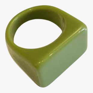 Chunky Ring Square Olive