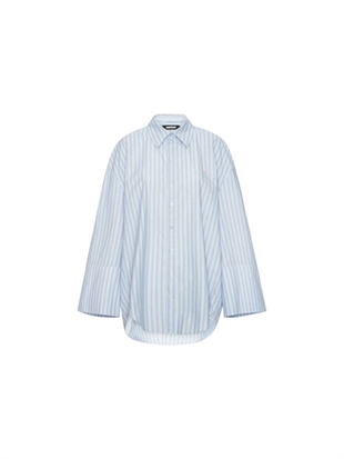Rotate - Poplin oversized shirt Hydrangea 