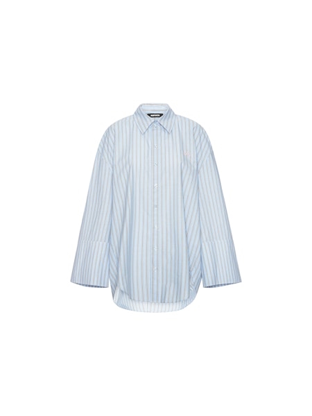 Rotate - Poplin oversized shirt Hydrangea 