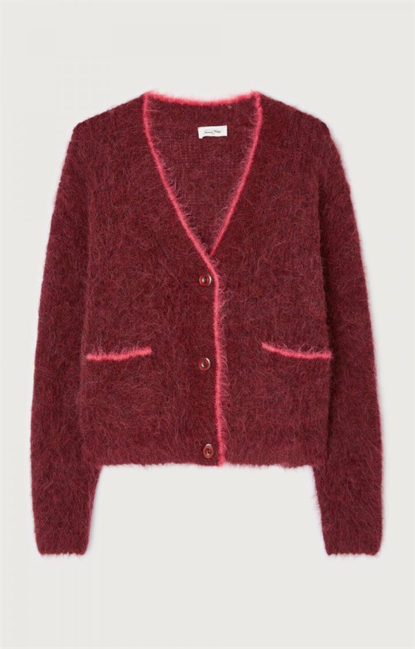 American Vintage - Bymi cardigan Burgundy black melange