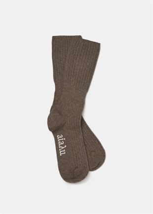 Aiayu - Cashmere sock Dark brown 