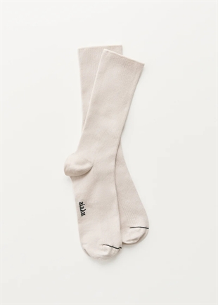 Aiayu - Cotton rib socks Milk