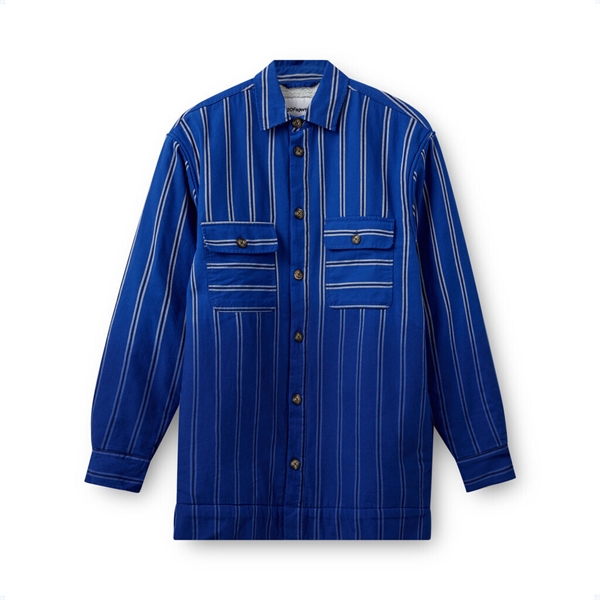 H2OFagerholt Como pile shirt Black/blue stripe