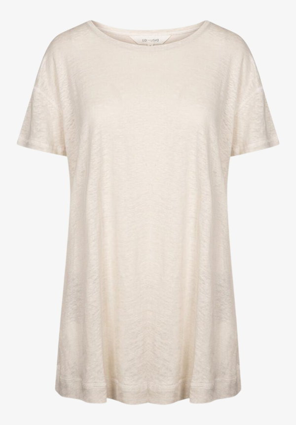 gai + lisva - Bertha S/S Linen T-shirt Moonstruck