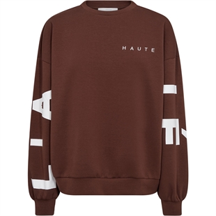 Haute l'amitié - Maxi split logo sweat Mocca