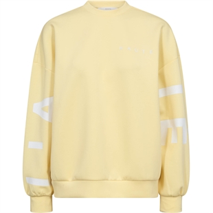 Haute l'amitié - Maxi split logo sweat Pale yellow
