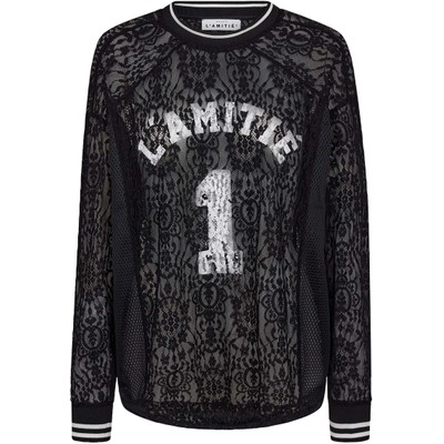 Haute l\'amitié -  Lace LS football blouse Black