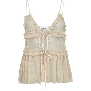 Haute L'amitié - New lace tie top Seashell
