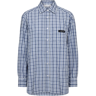 Haute l'amitié - Mini check shirt Pale blue
