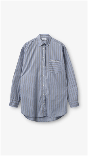 H2O Fagerholt - Holiday shirt Dark blue stripe