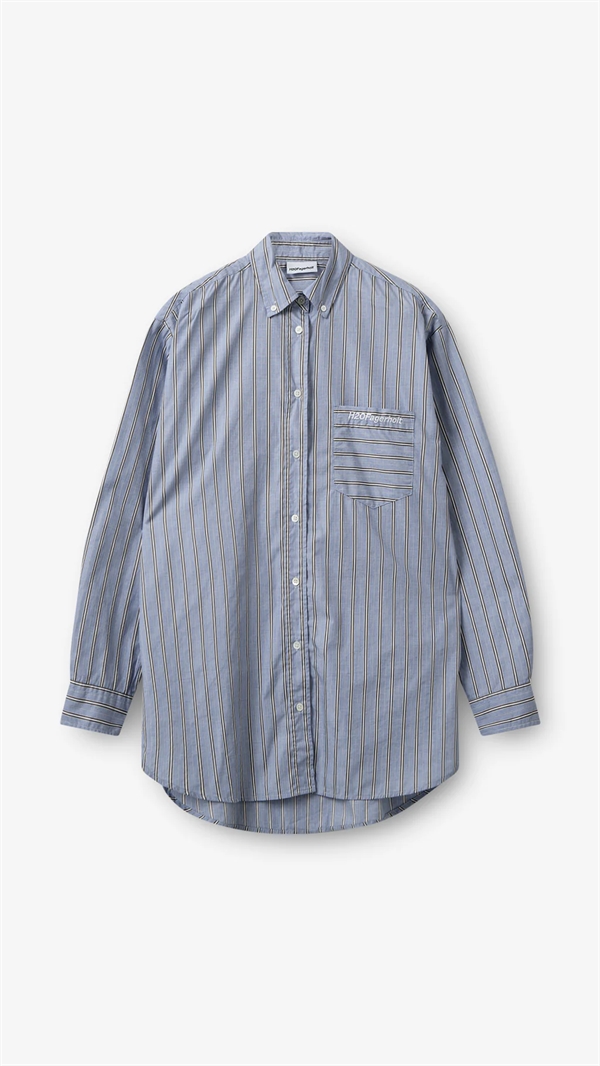 H2O Fagerholt - Holiday shirt Dark blue stripe