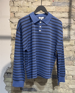 Boii - Adanne polo knit Blue/dark grey