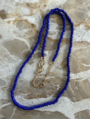 Annavii - Kala glasperlekæde Mørk blå