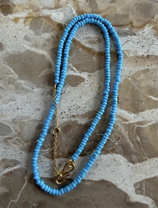 Annavii - Kala glasperlekæde Lys blå