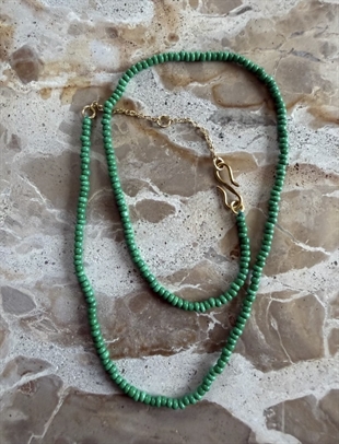 Annavii - Kala glasperlekæde Grøn