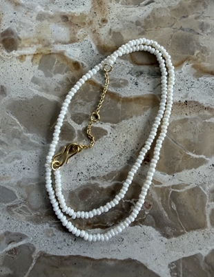 Annavii - Kala glasperlekæde Perlemor