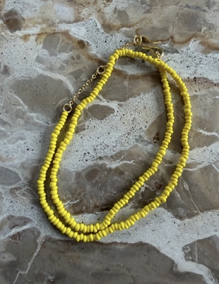 Annavii - Kala glasperlekæde Yellow