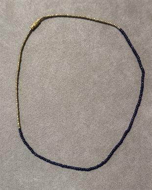 Annavii - Ana perlekæde tofarvet Navy