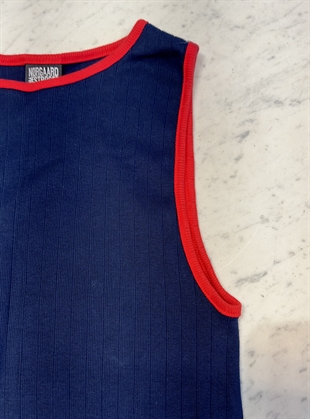 NPS - Tank top kontrast Marine/red