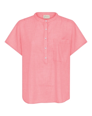 Frau - Colombo top Hot coral stripe