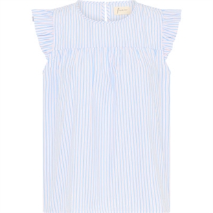 Frau - Stockholm top Blue Cameo stripe