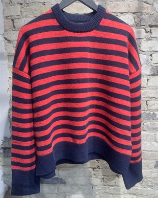 Boii - Olol o-neck Navy/red