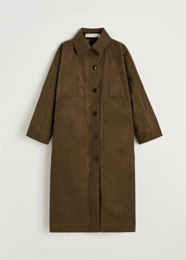 Aiayu - Jay coat oilskin Bark