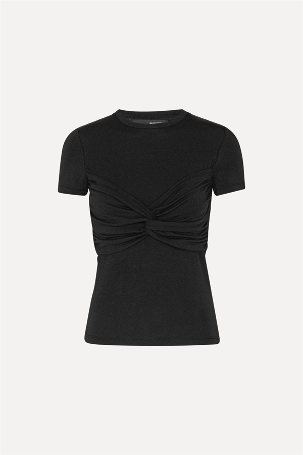 Rotate - Fitted twisted t-shirt Black