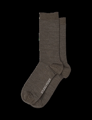 Studio feder - Minna sock wool Brown melange