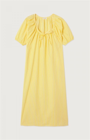 American Vintage - Oozy dress Fluorescent yellow stripe