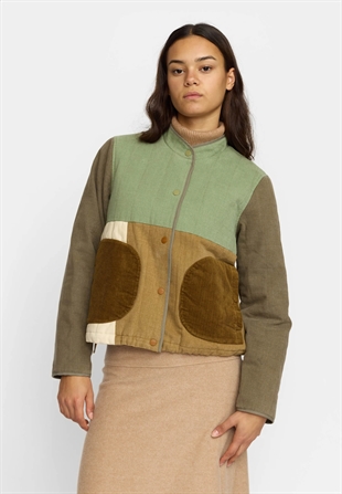 Selfhood - Quilted patchwork jacket Army